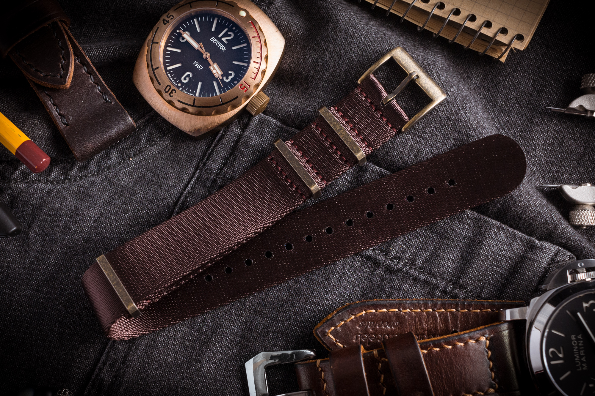 Nato strap with bronze hardware new arrivals